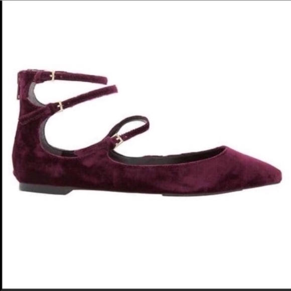 Banana Republic abby burgundy velvet flats - Picture 7 of 8